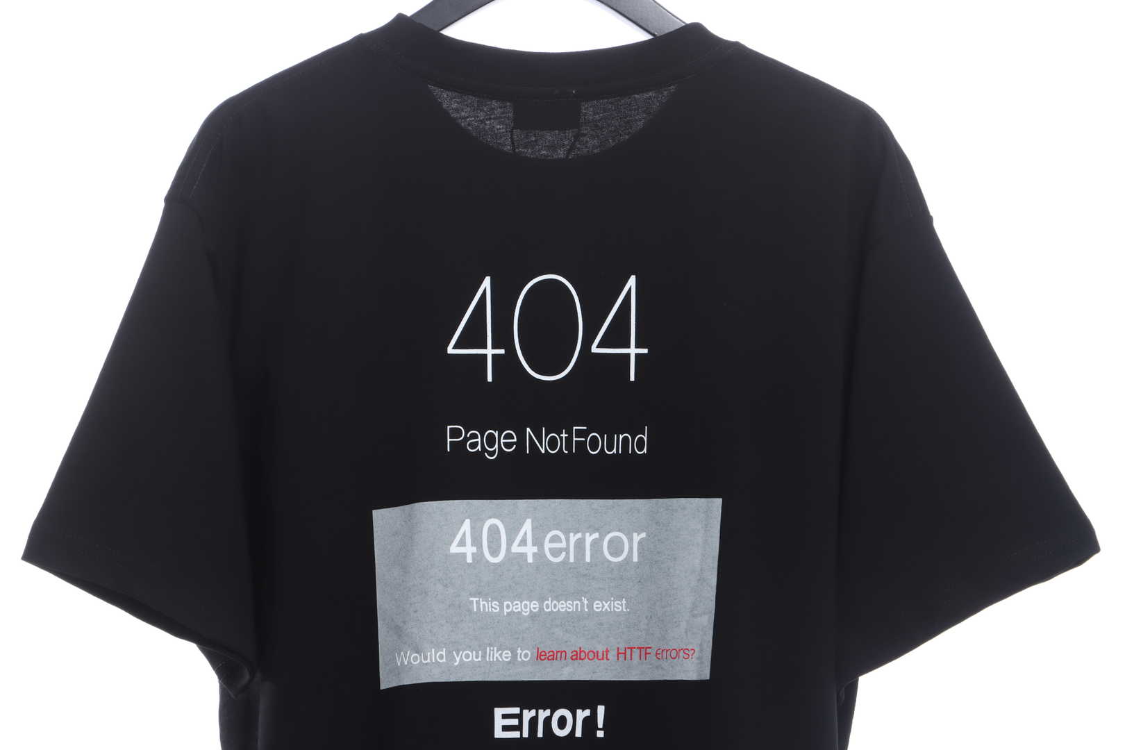 Balenciaga 404 slogan print short sleeve black