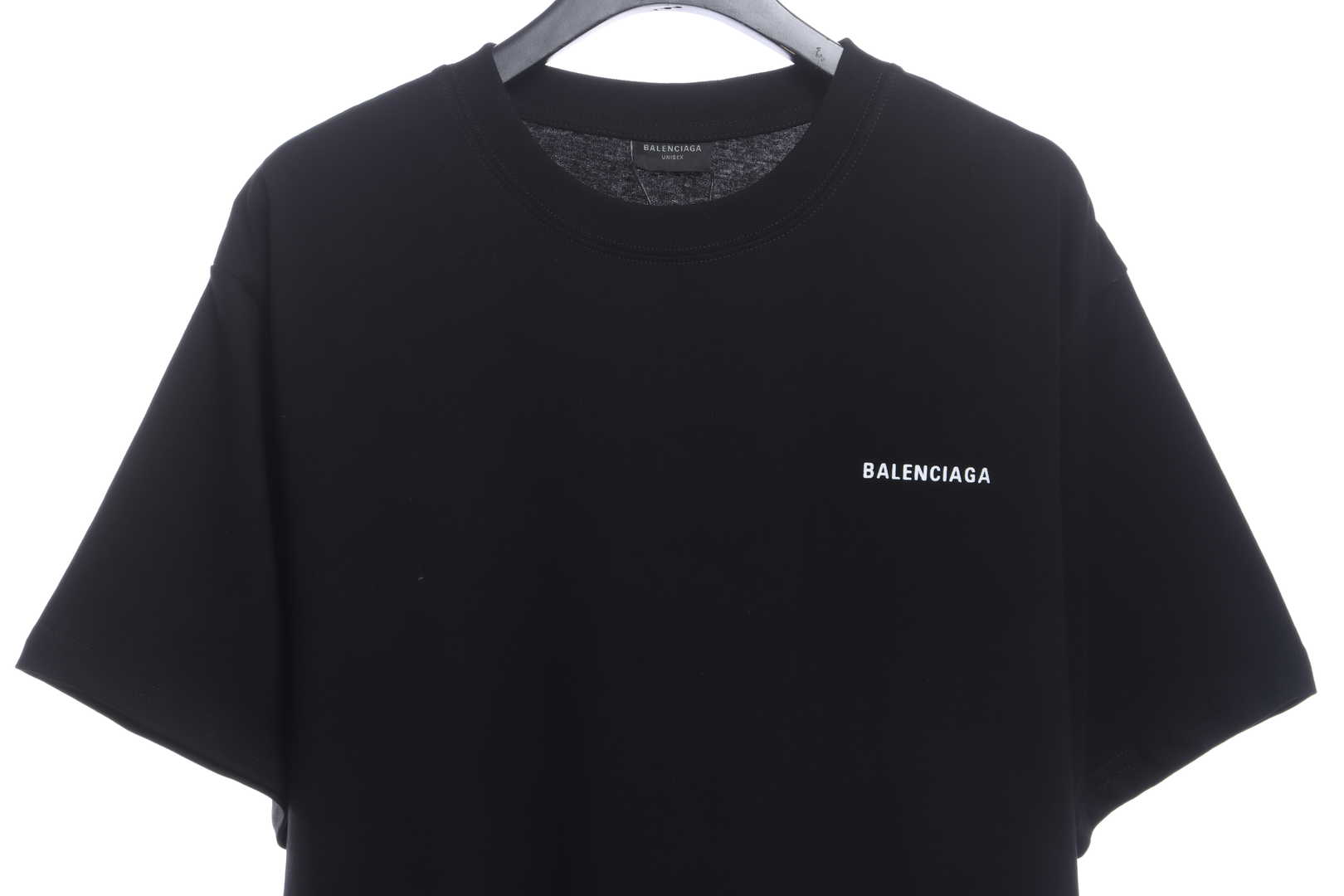 Balenciaga 404 slogan print short sleeve black