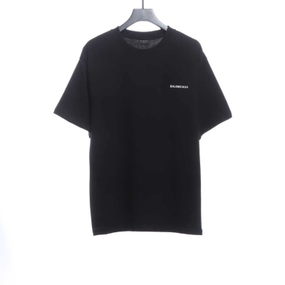 Balenciaga 404 slogan print short sleeve black 02