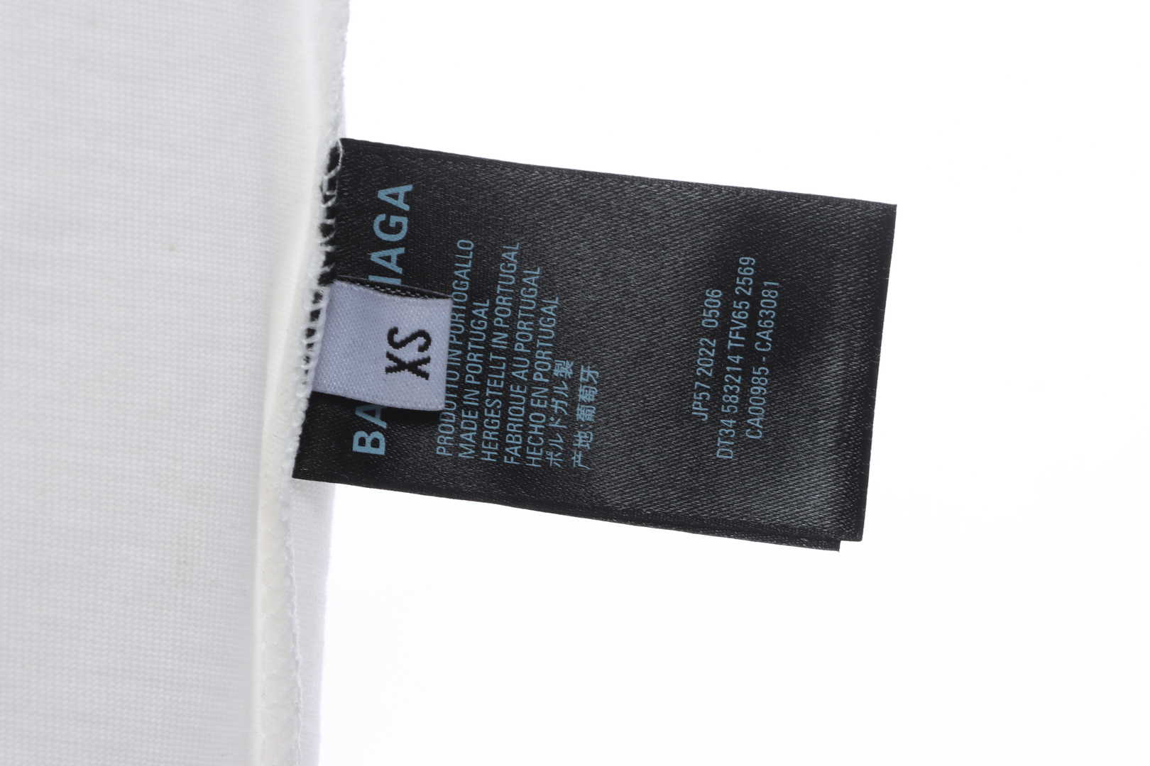 Balenciaga 404 slogan print short sleeve White