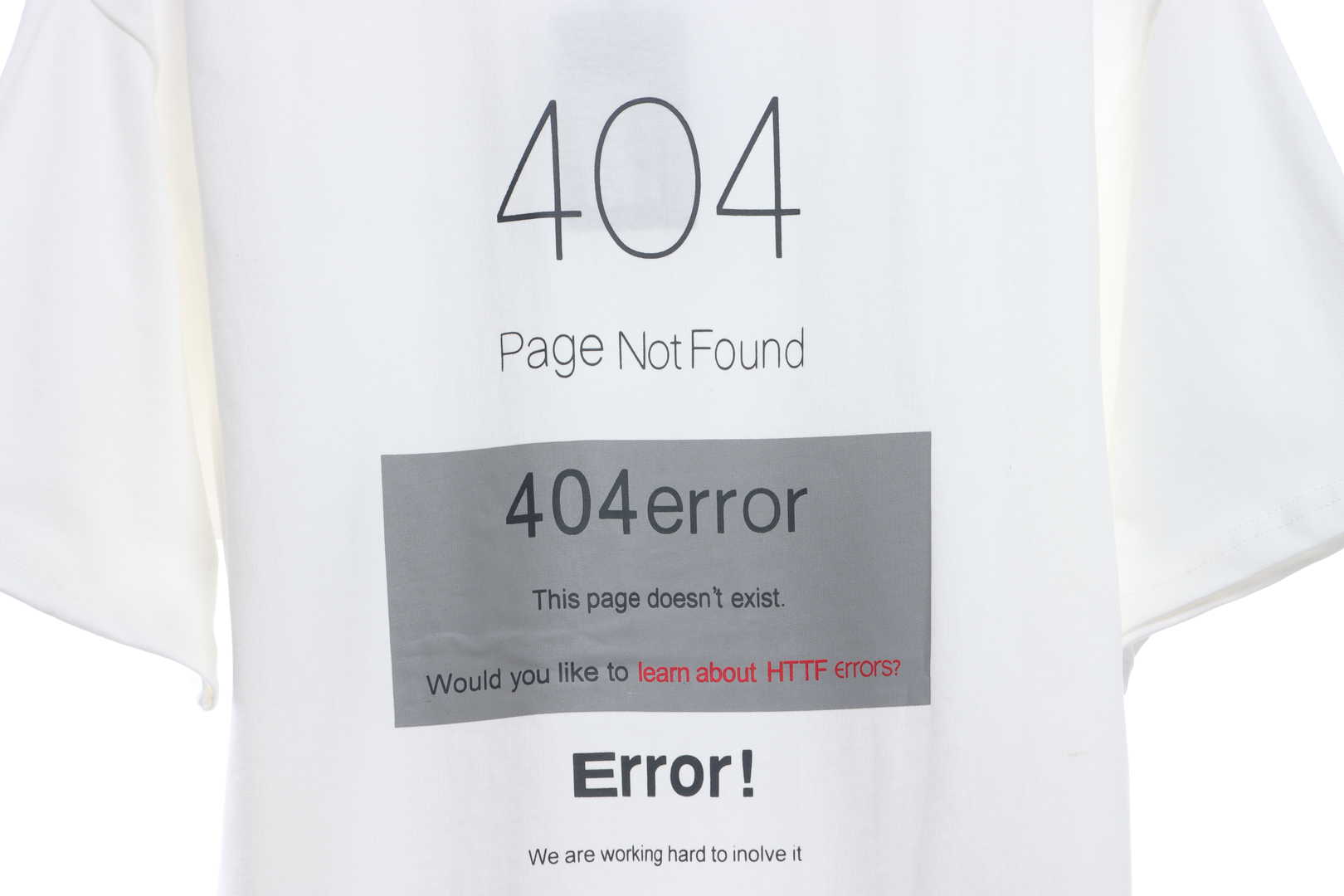 Balenciaga 404 slogan print short sleeve White