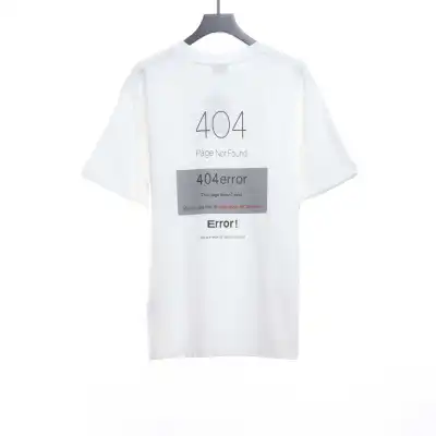 Balenciaga 404 slogan print short sleeve White 01