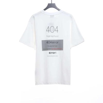 Balenciaga 404 slogan print short sleeve White 01