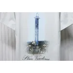 Balenciaga & VOGUE Paris joint lighthouse print short sleeves White