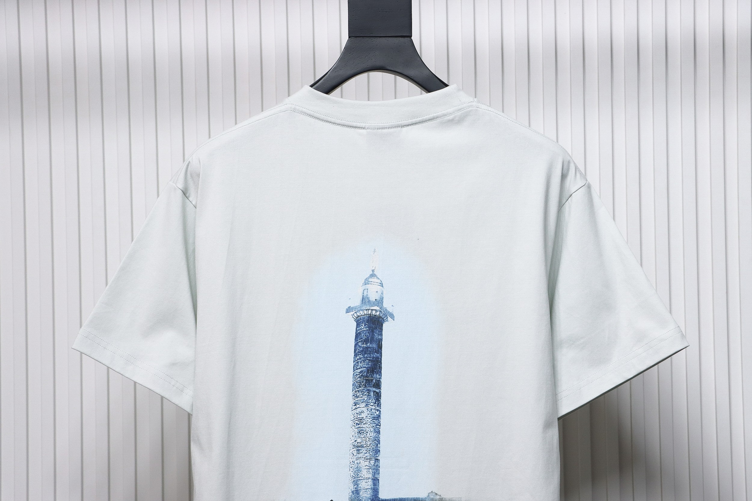 Balenciaga & VOGUE Paris joint lighthouse print short sleeves White