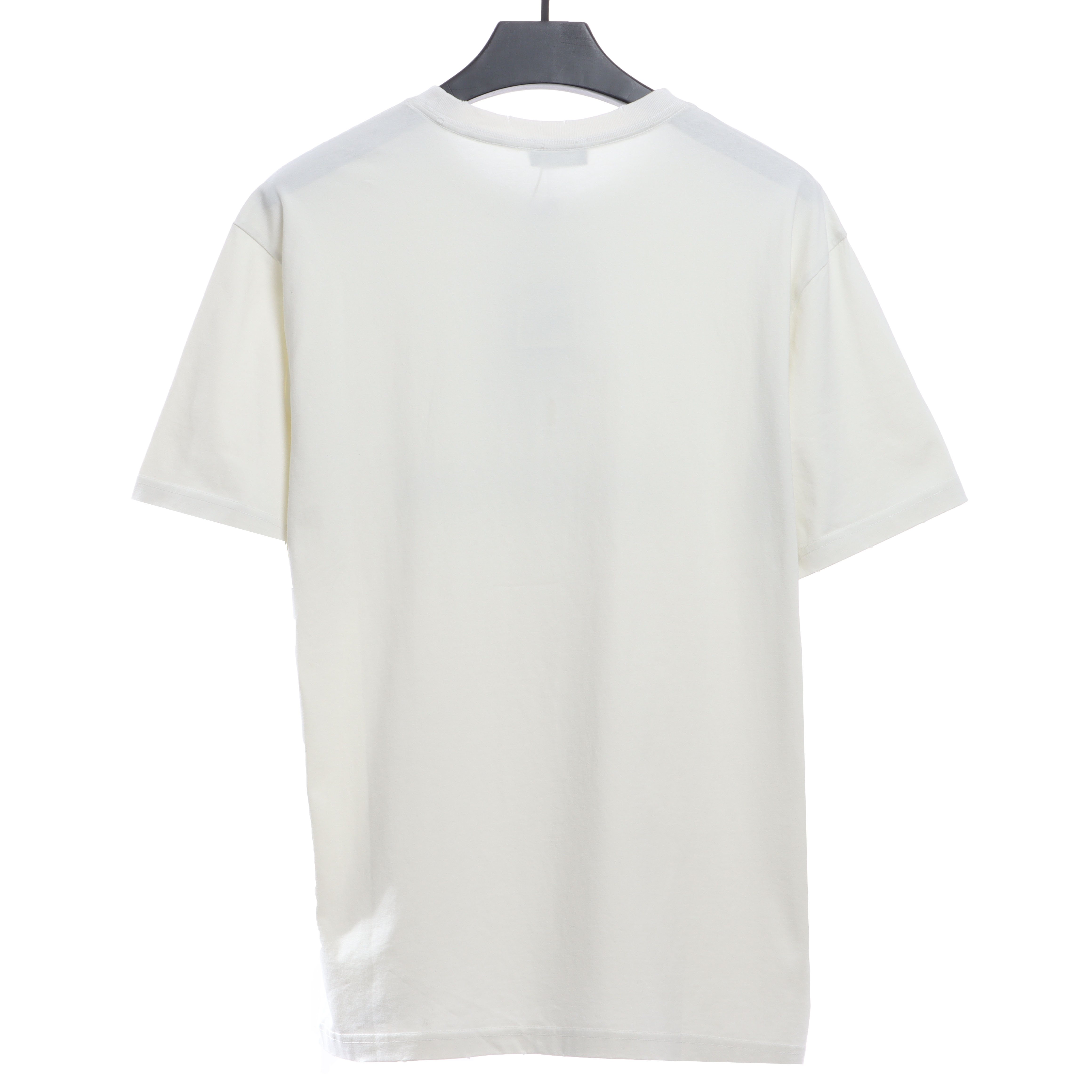 Balenciaga BB badge destroyed embroidered short sleeves white