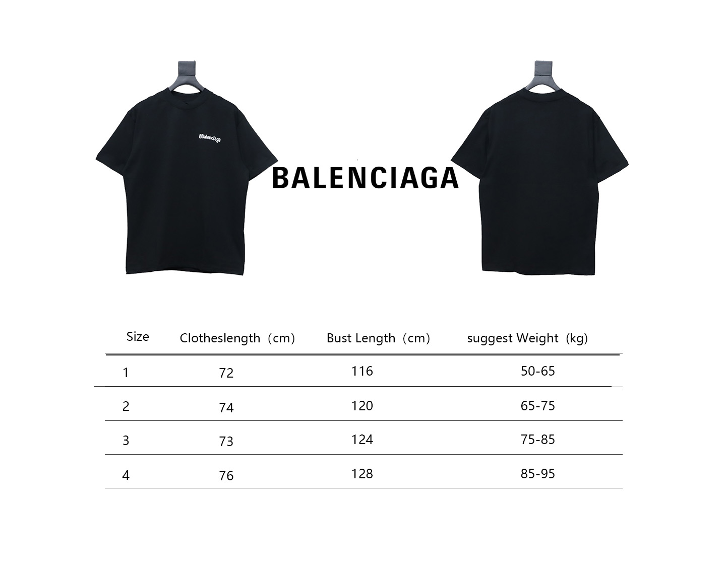 Balenciaga BLCG 24SS Graffiti Small Letters Printed Short Sleeve T-Shirt black
