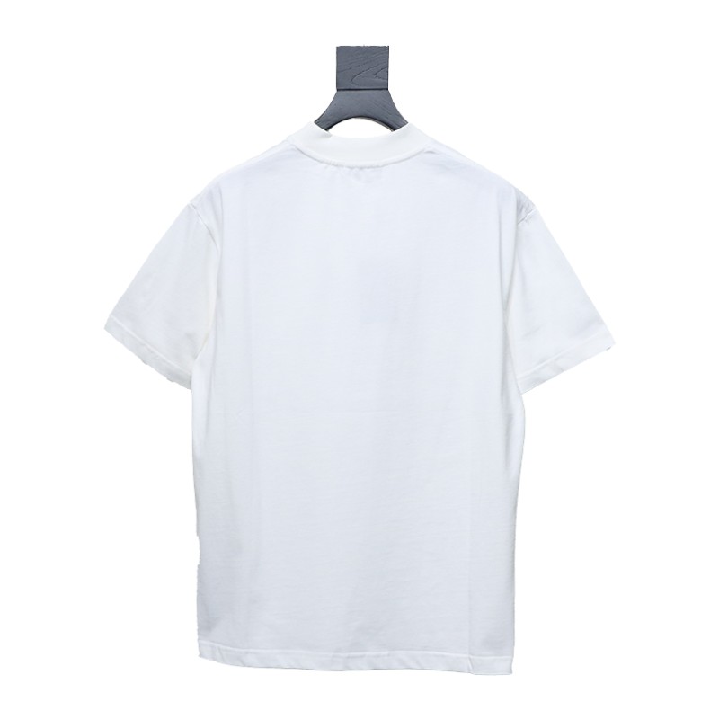 Balenciaga BLCG 24ss small R logo printed short-sleeved T-shirt white