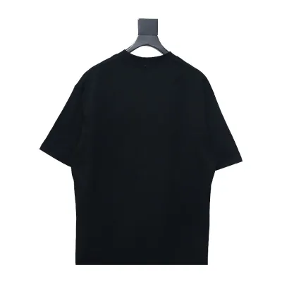 Balenciaga BLCG 24SS Valentine's Day Limited Edition Heart Printed Short Sleeve T-Shirt black 02