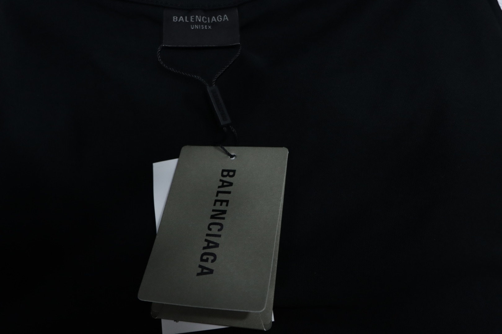 Balenciaga BLCG 24SS Valentine's Day Limited Edition Heart Printed Short Sleeve T-Shirt black