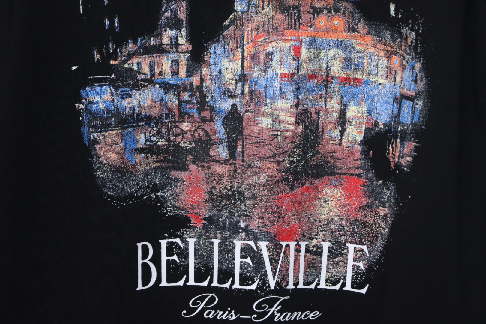 Balenciaga BLCG Night Scene Printed Short Sleeve T-shirt Black