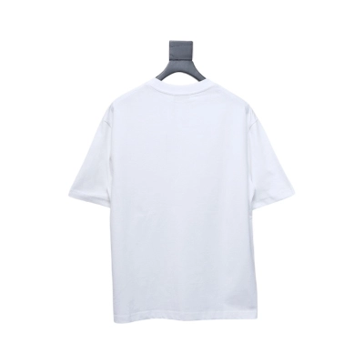 Balenciaga BLCG Night Scene Printed Short Sleeve T-shirt White 02