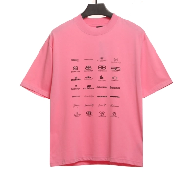 Balenciaga classic logo short-sleeve Pink 01