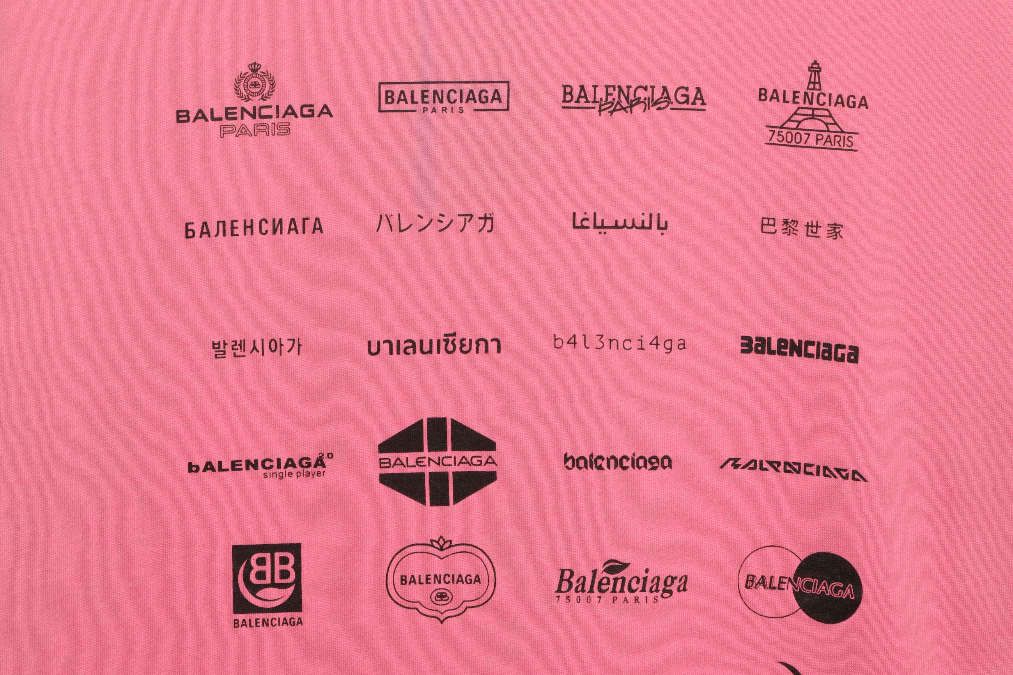 Balenciaga classic logo short-sleeve Pink