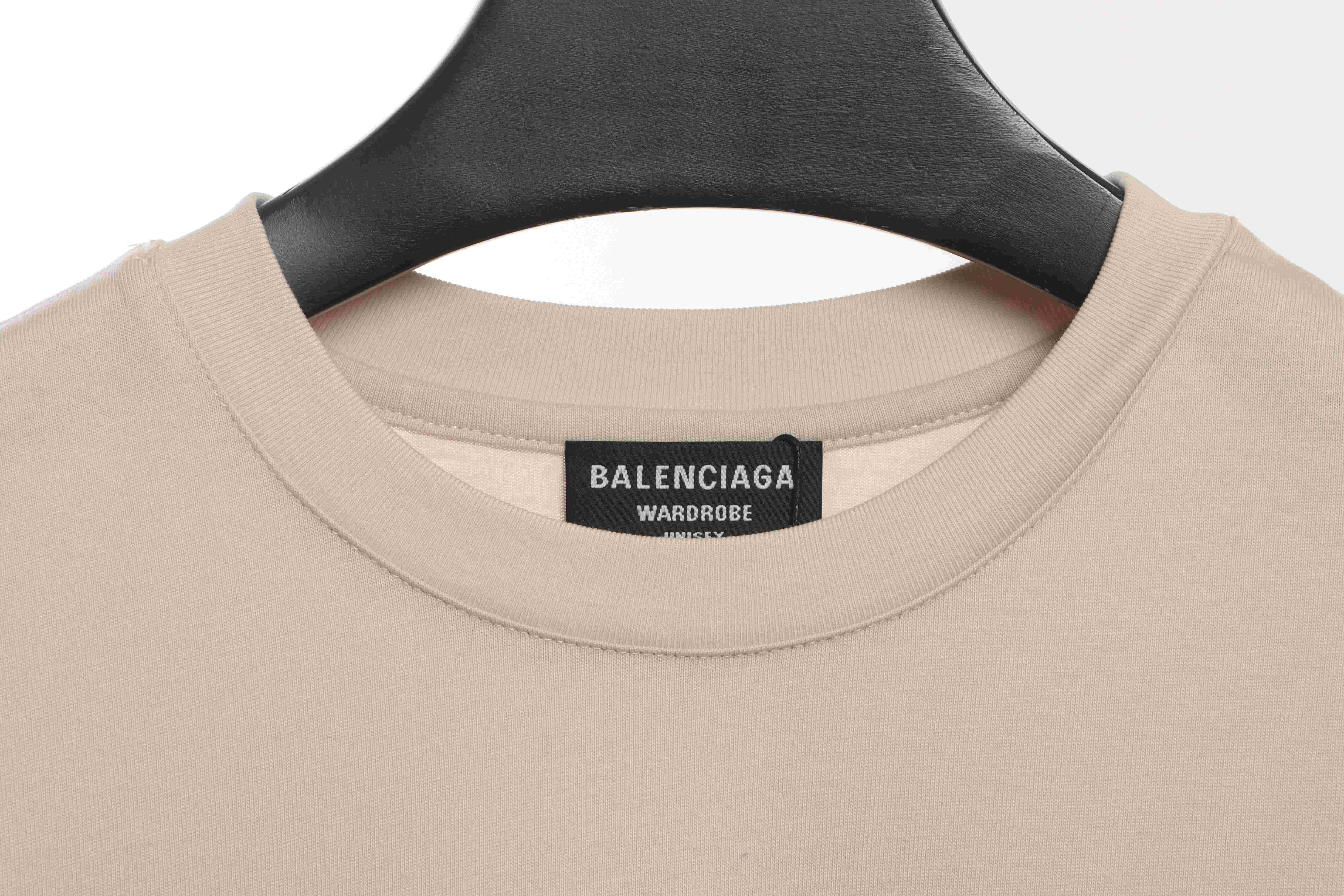 Balenciaga classic logo short sleeves khaki