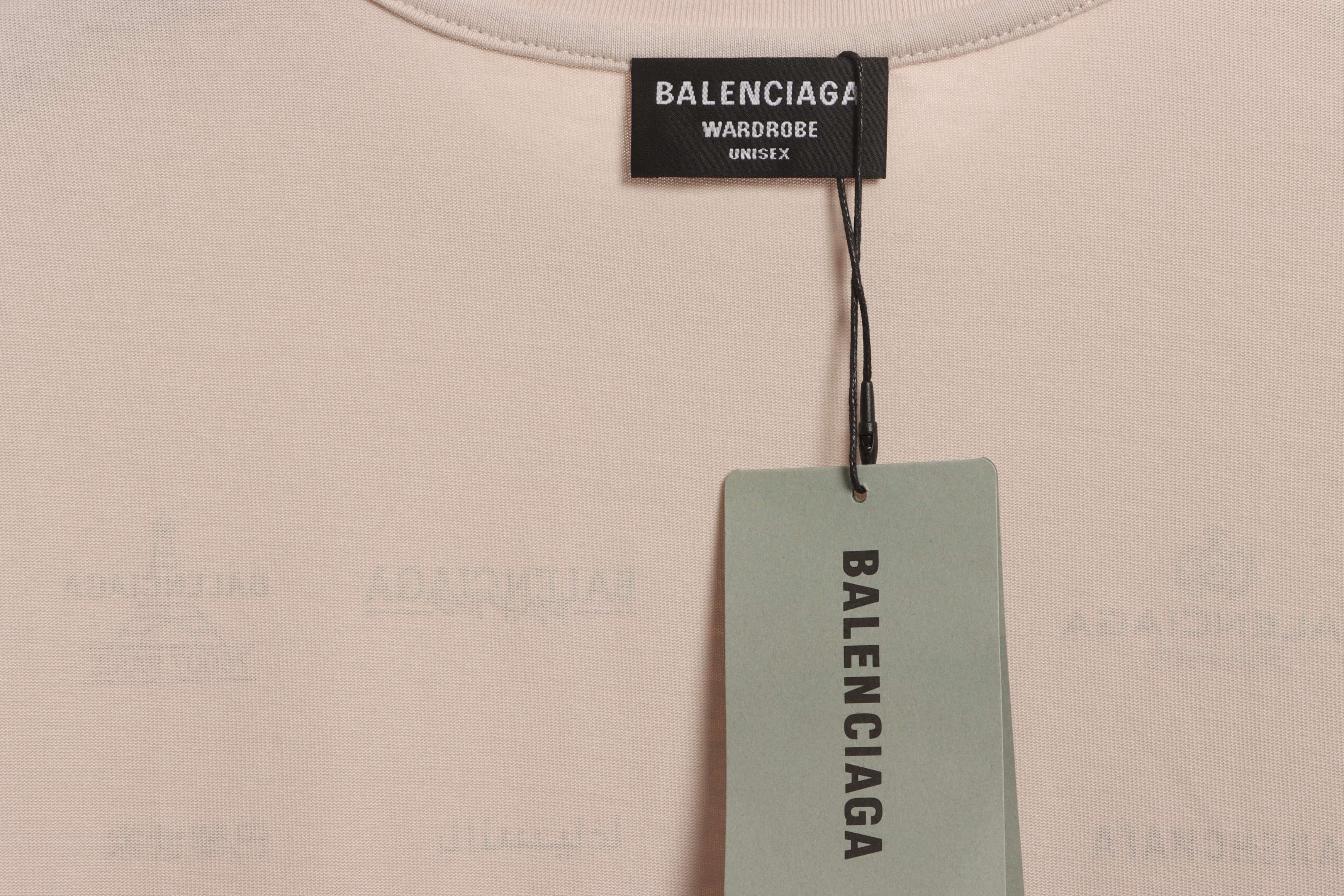Balenciaga classic logo short sleeves khaki