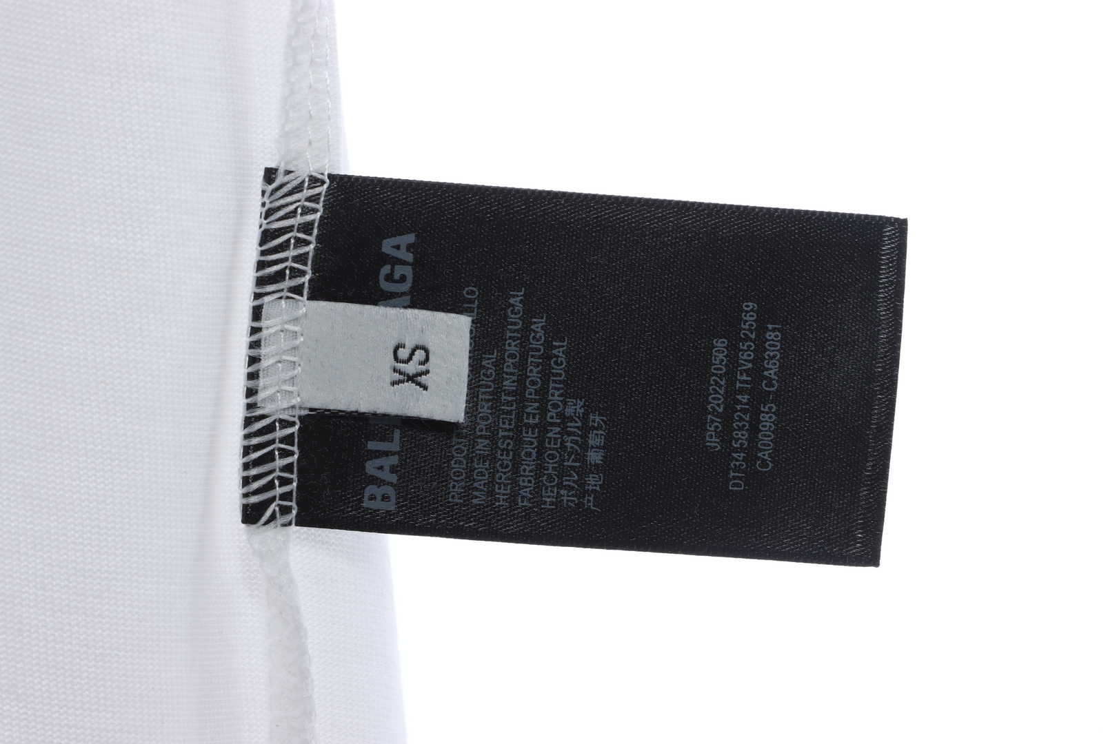 Balenciaga co-branded clover embroidered short sleeves White