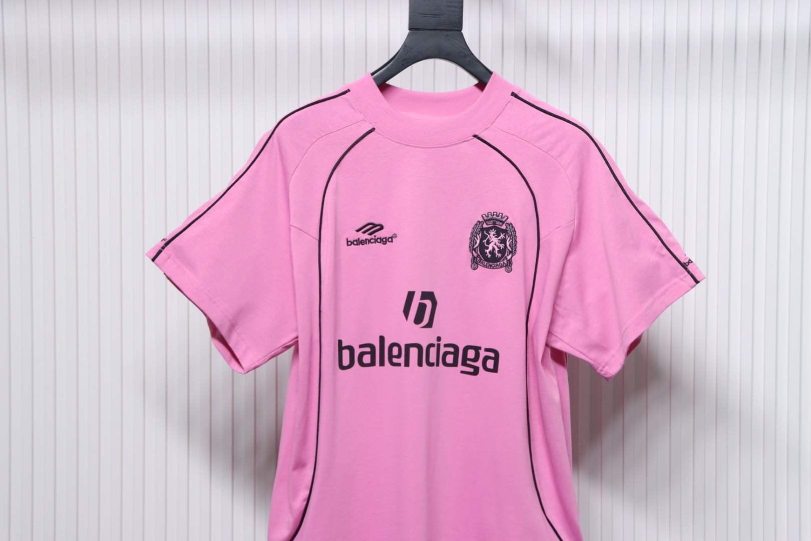 Balenciaga co-branded Manchester United football embroidered short-sleeve Pink