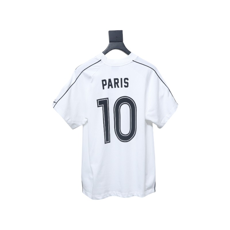 Balenciaga co-branded Manchester United football embroidered short-sleeve white