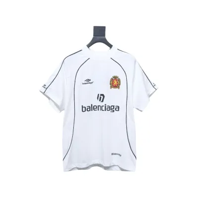 Balenciaga co-branded Manchester United football embroidered short-sleeve white 01