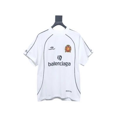 Balenciaga co-branded Manchester United football embroidered short-sleeve white 01