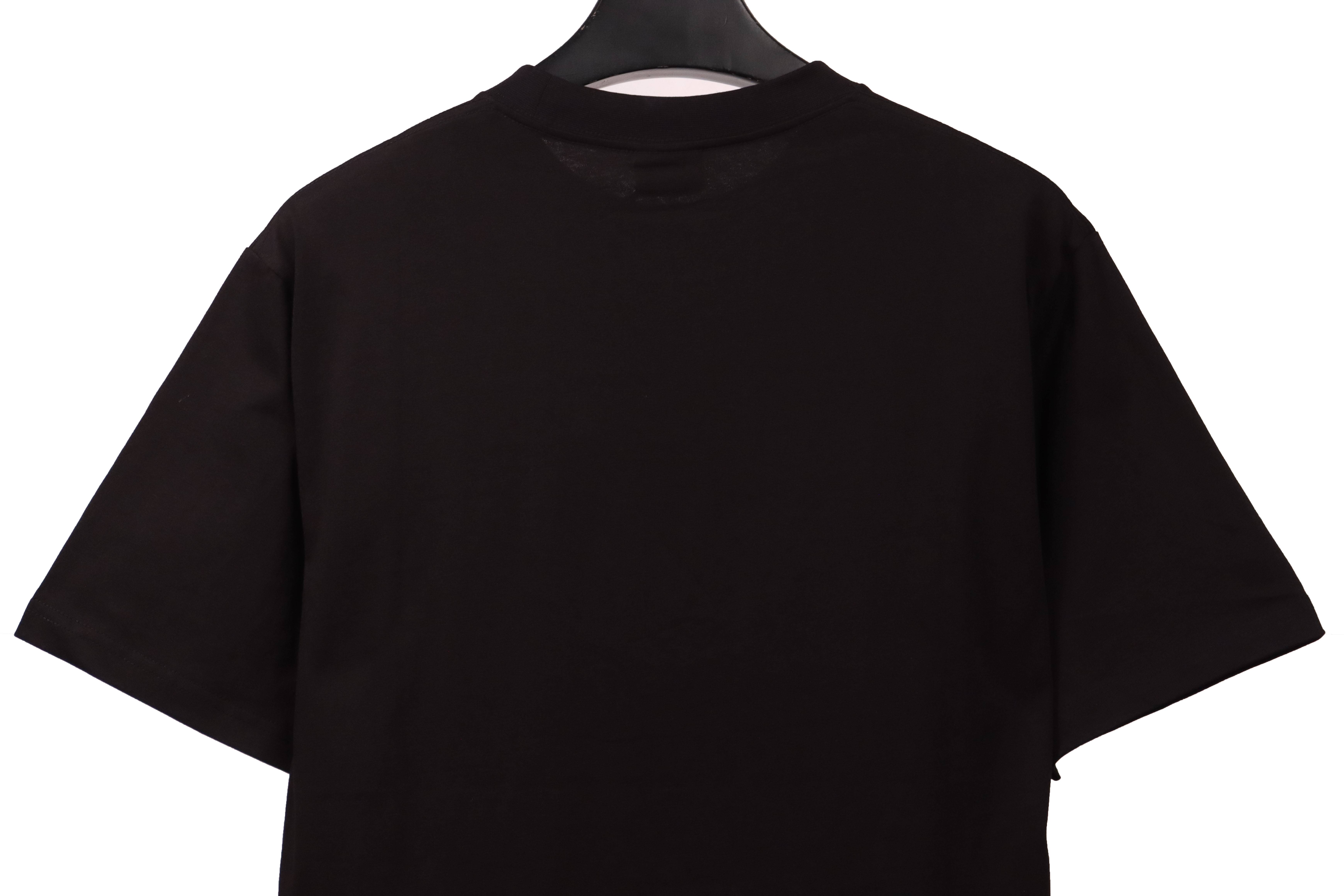 Balenciaga Colorful Petals Short Sleeve T-Shirt Black