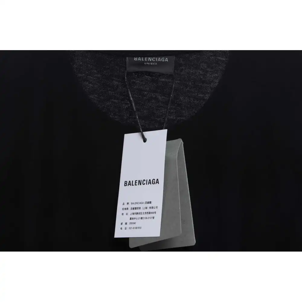 Balenciaga damaged coke wave short sleeves black