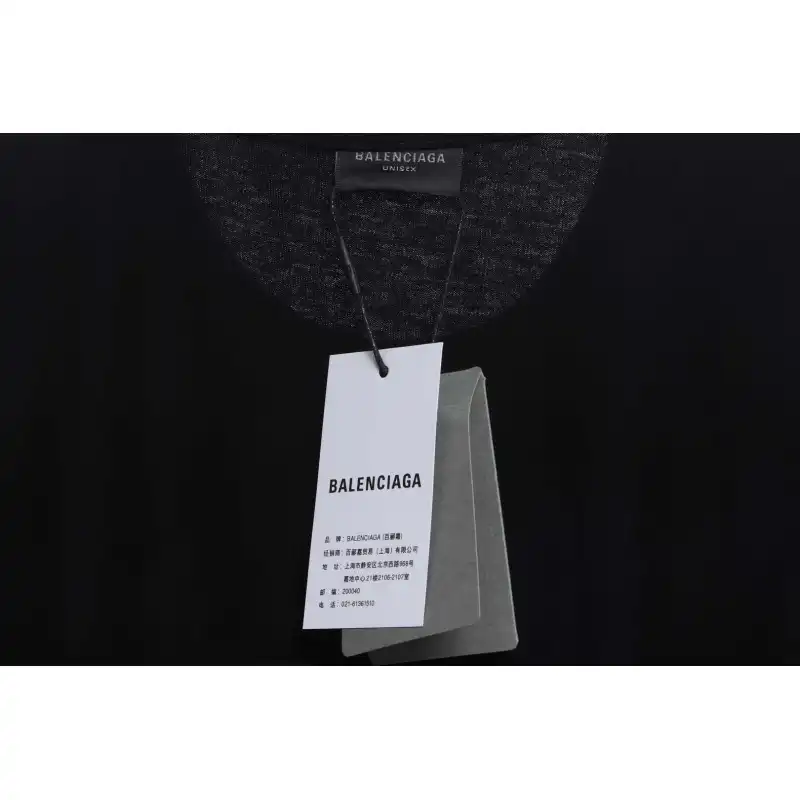 Balenciaga damaged coke wave short sleeves black