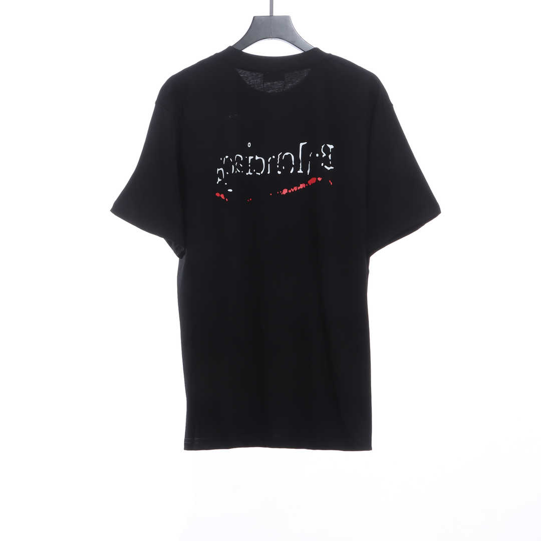 Balenciaga damaged coke wave short sleeves black