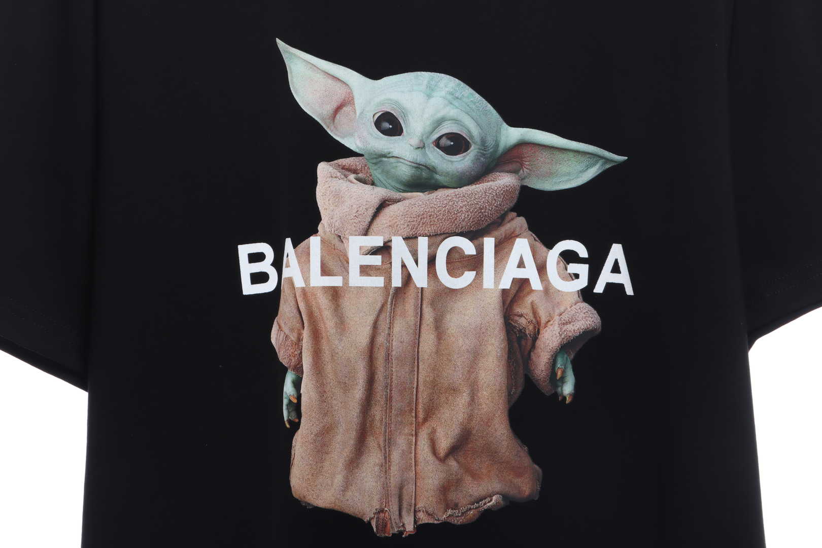 Balenciaga Yoda Baby Printed T Shirt Black