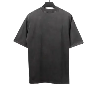 Balenciaga Distressed 1917 Wheat Ear Short Sleeves Black and Gray 02