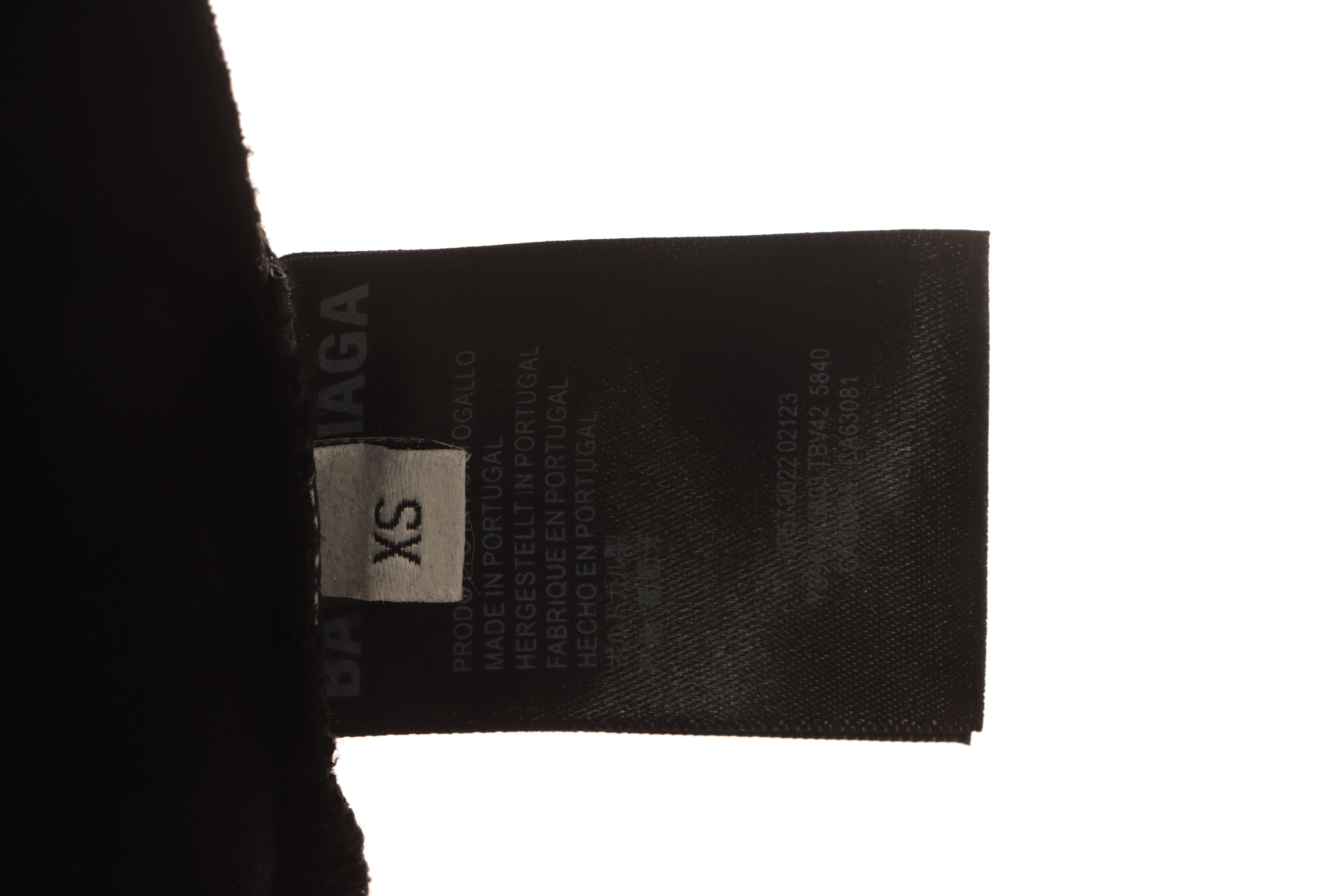 Balenciaga distressed short sleeves black