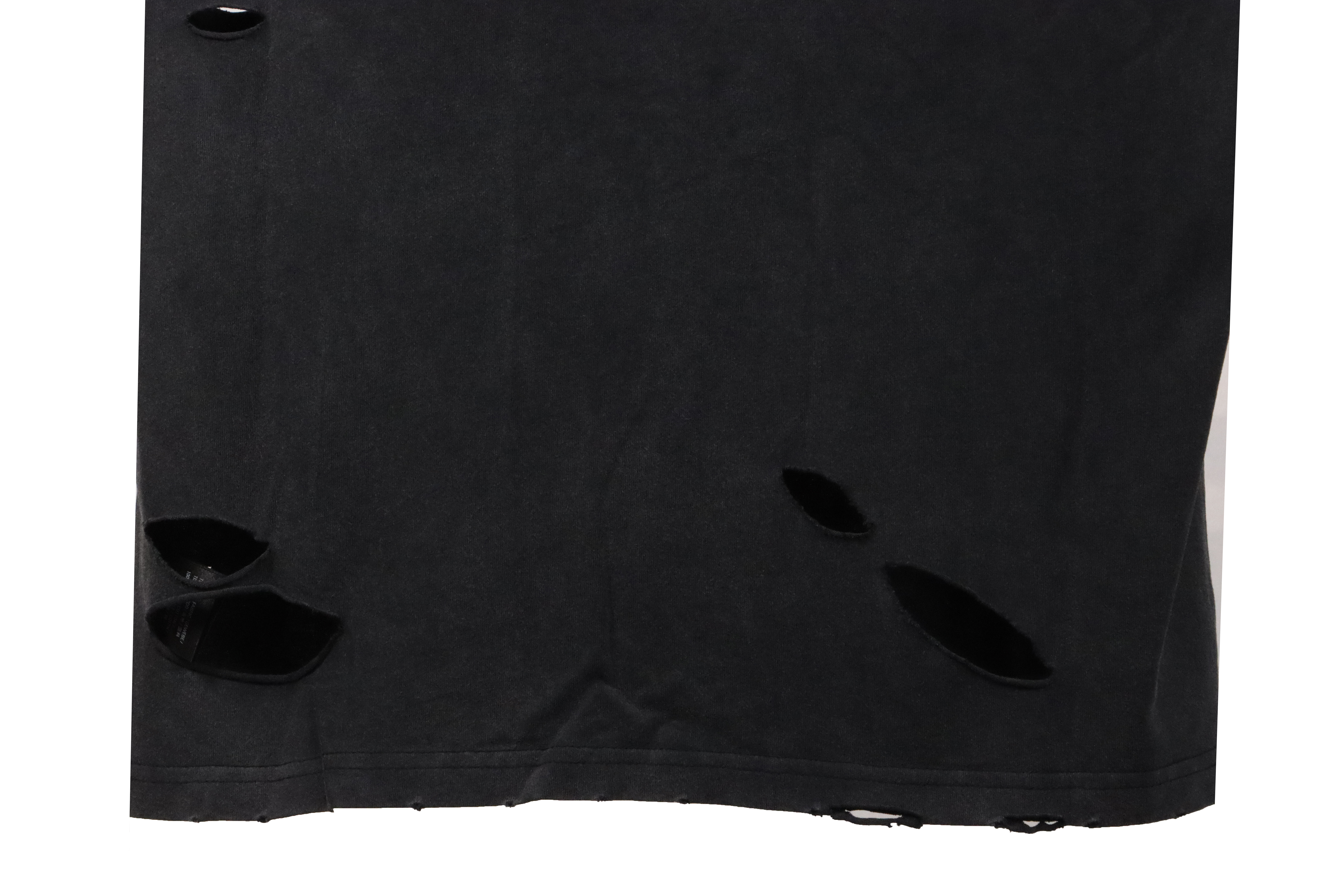 Balenciaga distressed short sleeves grey