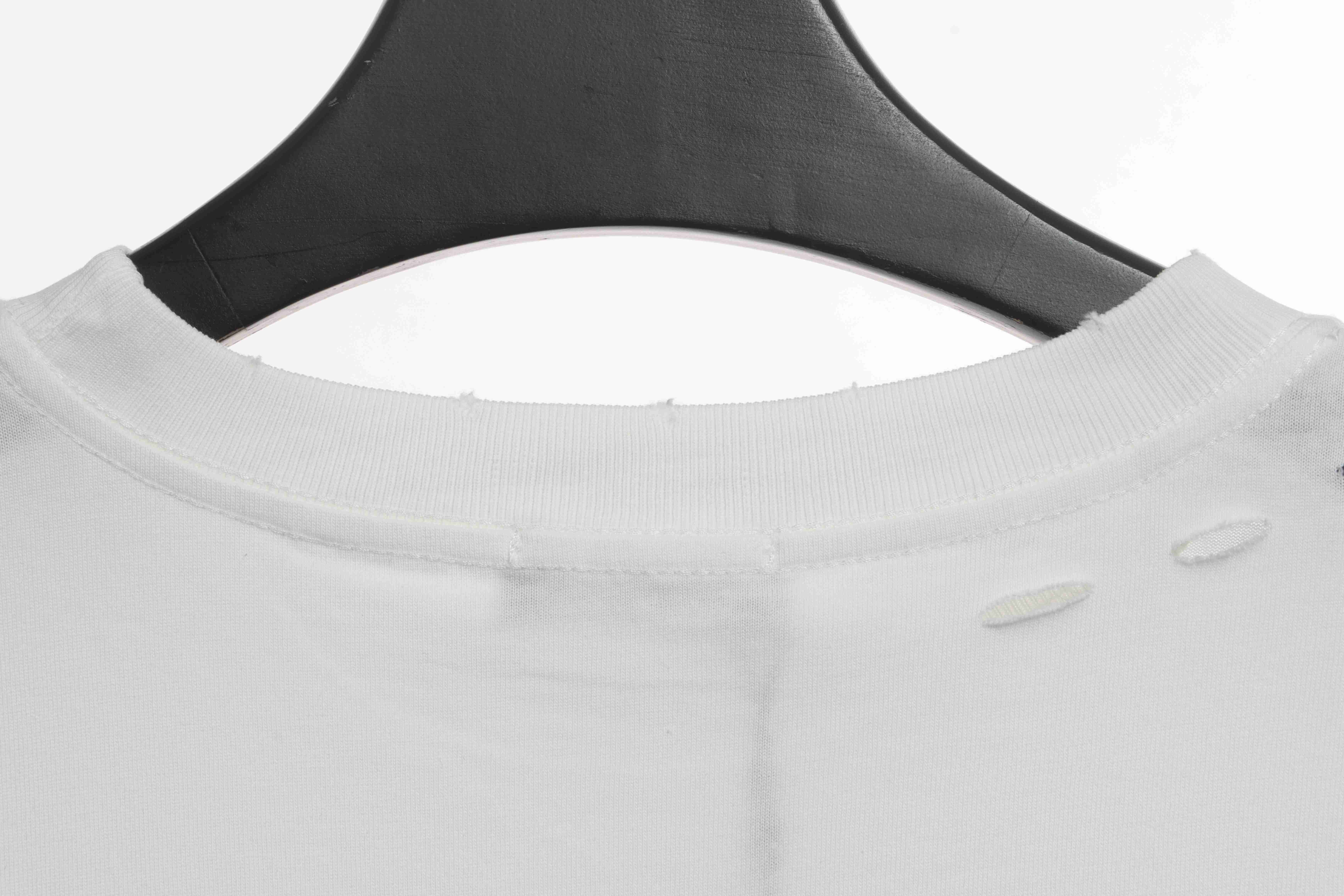 Balenciaga distressed short sleeves white