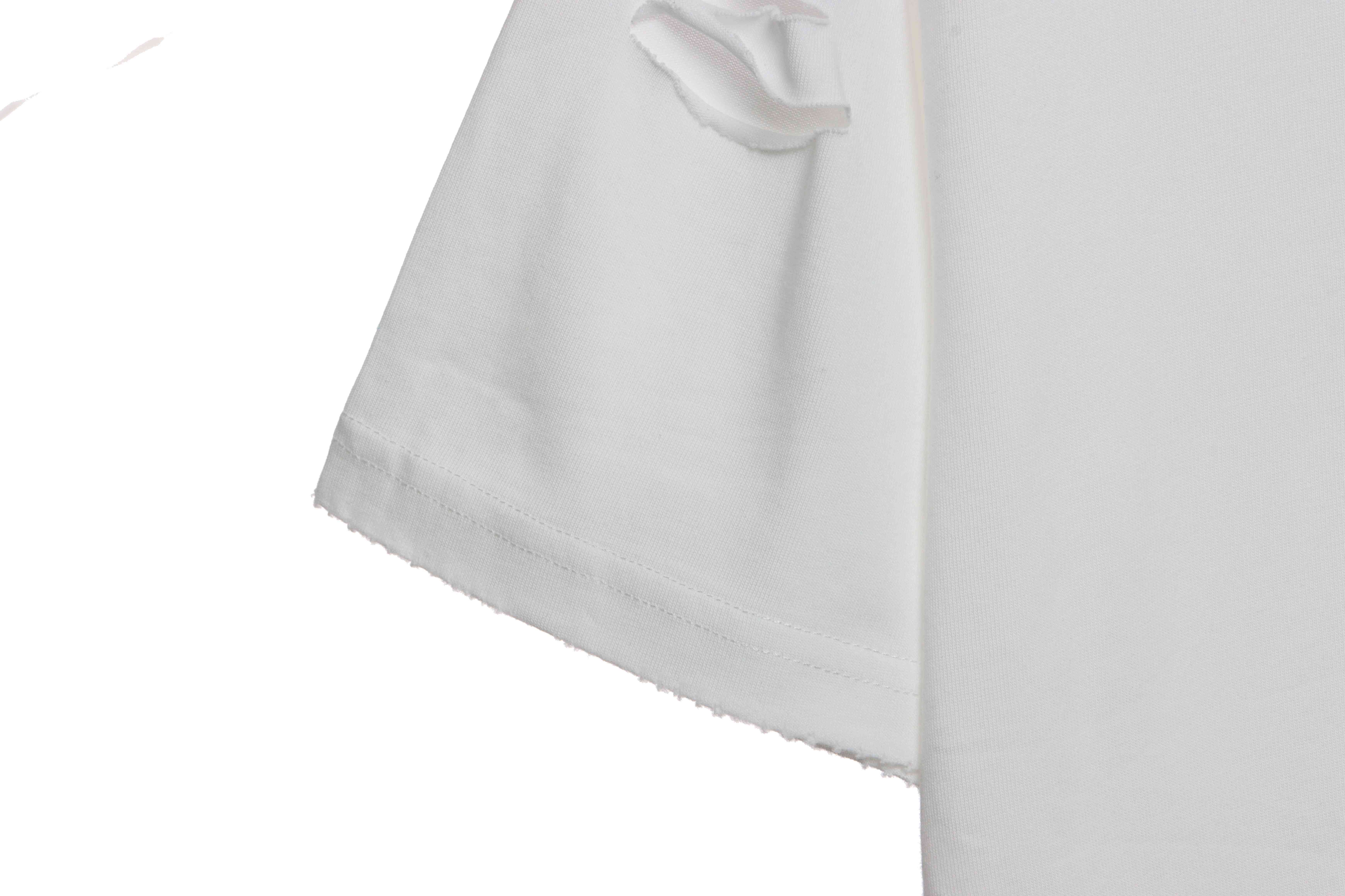 Balenciaga distressed short sleeves white