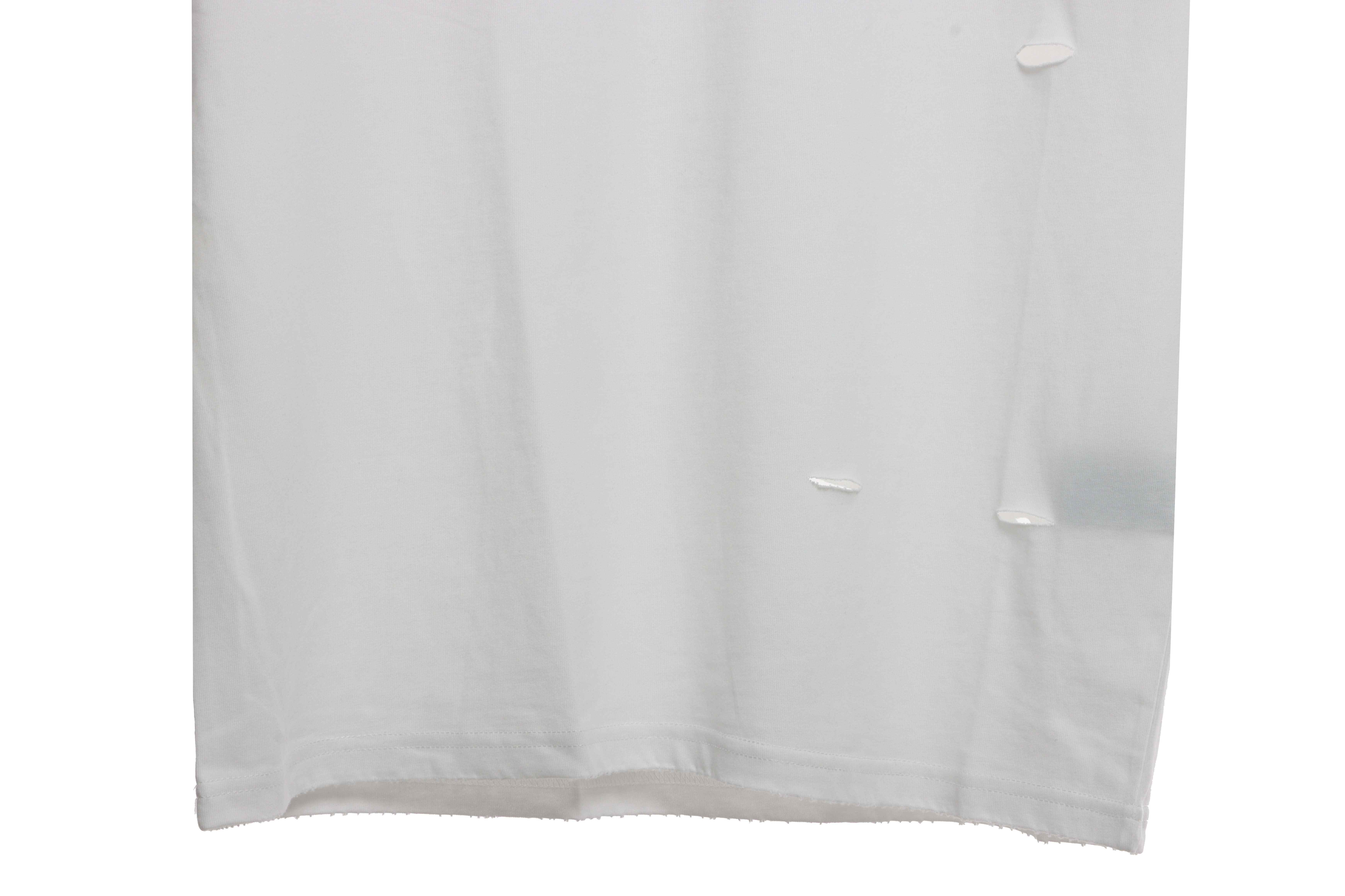 Balenciaga distressed short sleeves white