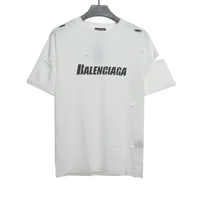 Balenciaga distressed short sleeves white 01