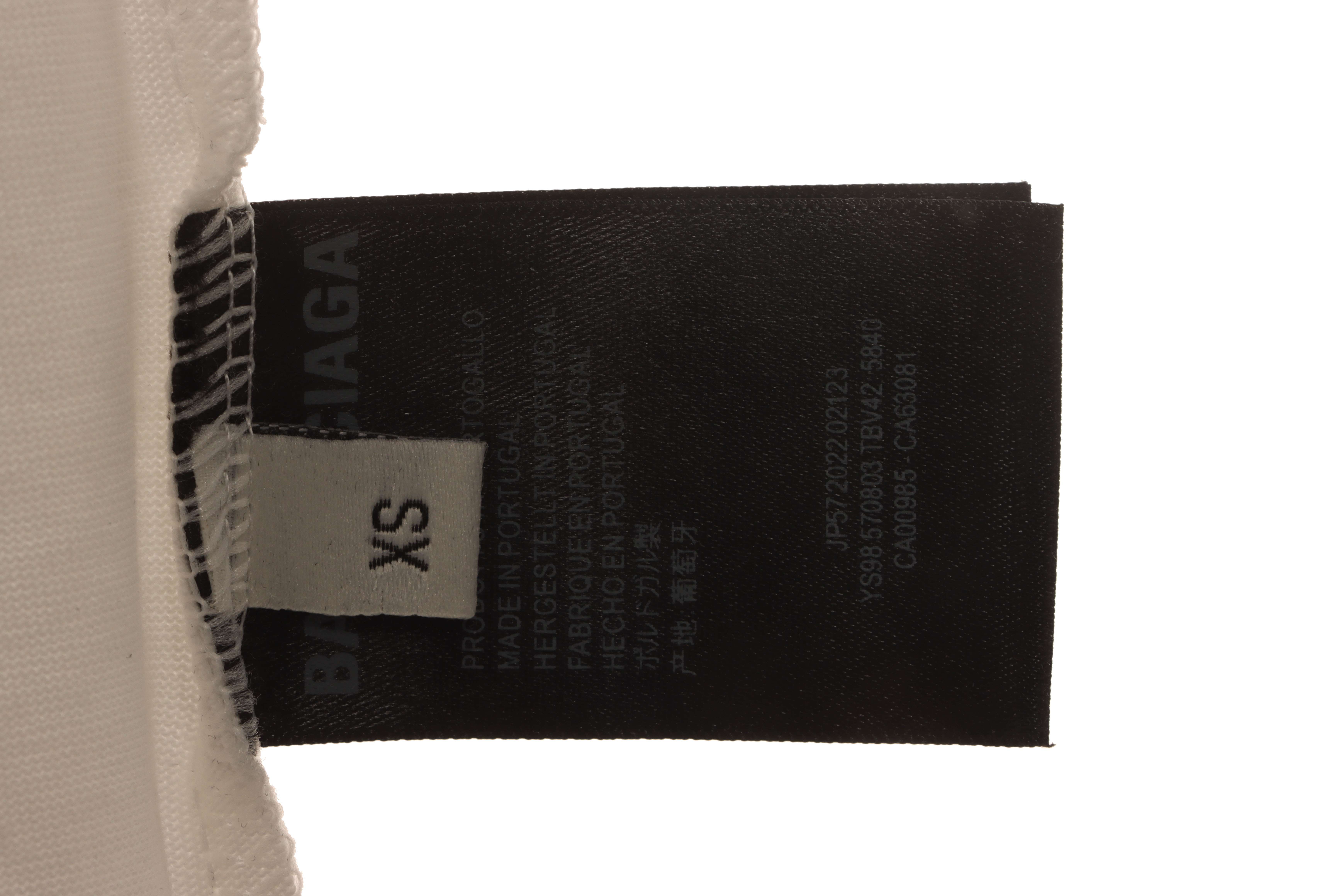 Balenciaga distressed short sleeves white