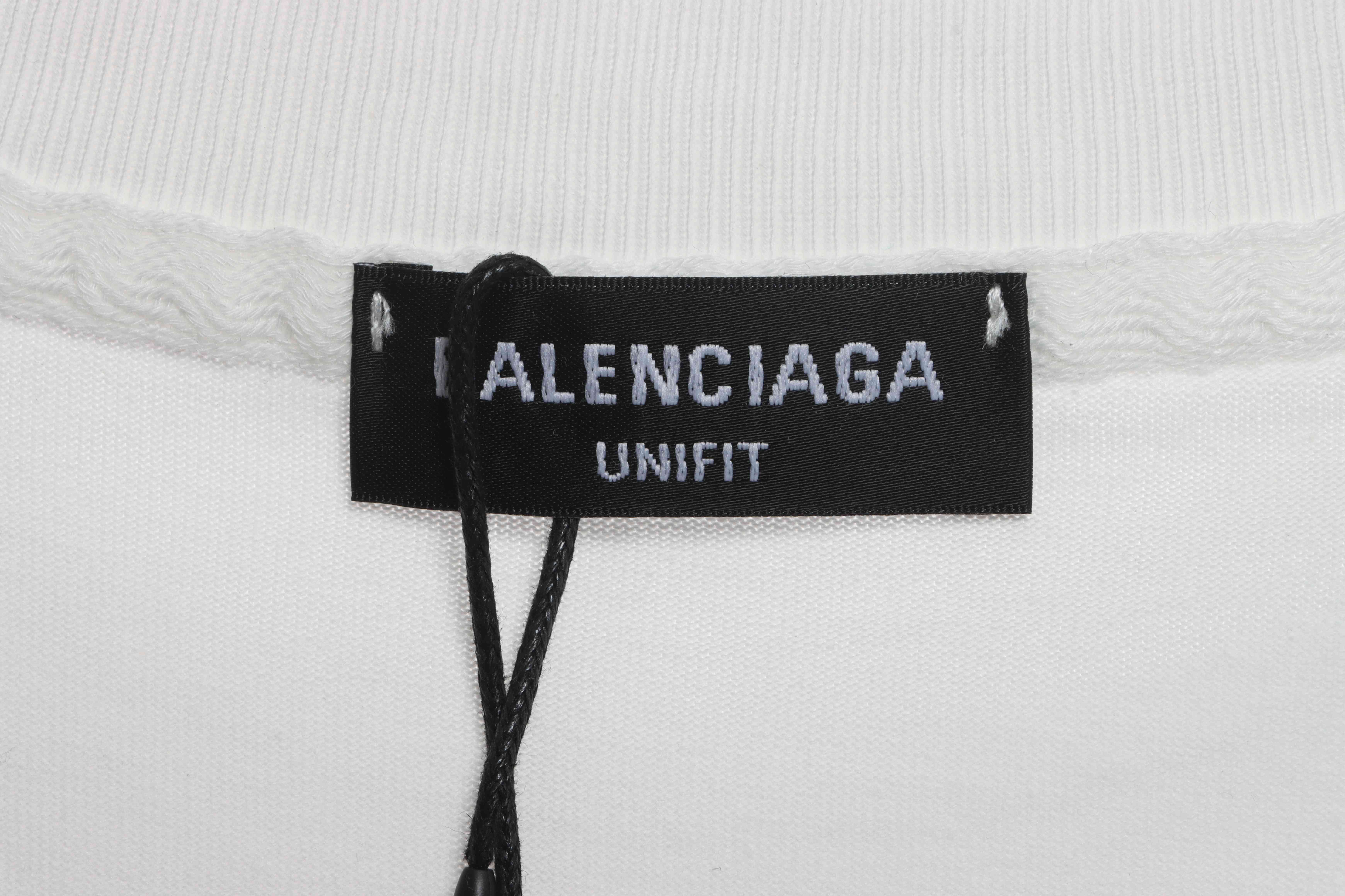 Balenciaga distressed short sleeves white