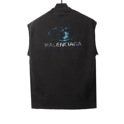 Balenciaga distressed washed surf vest black 02