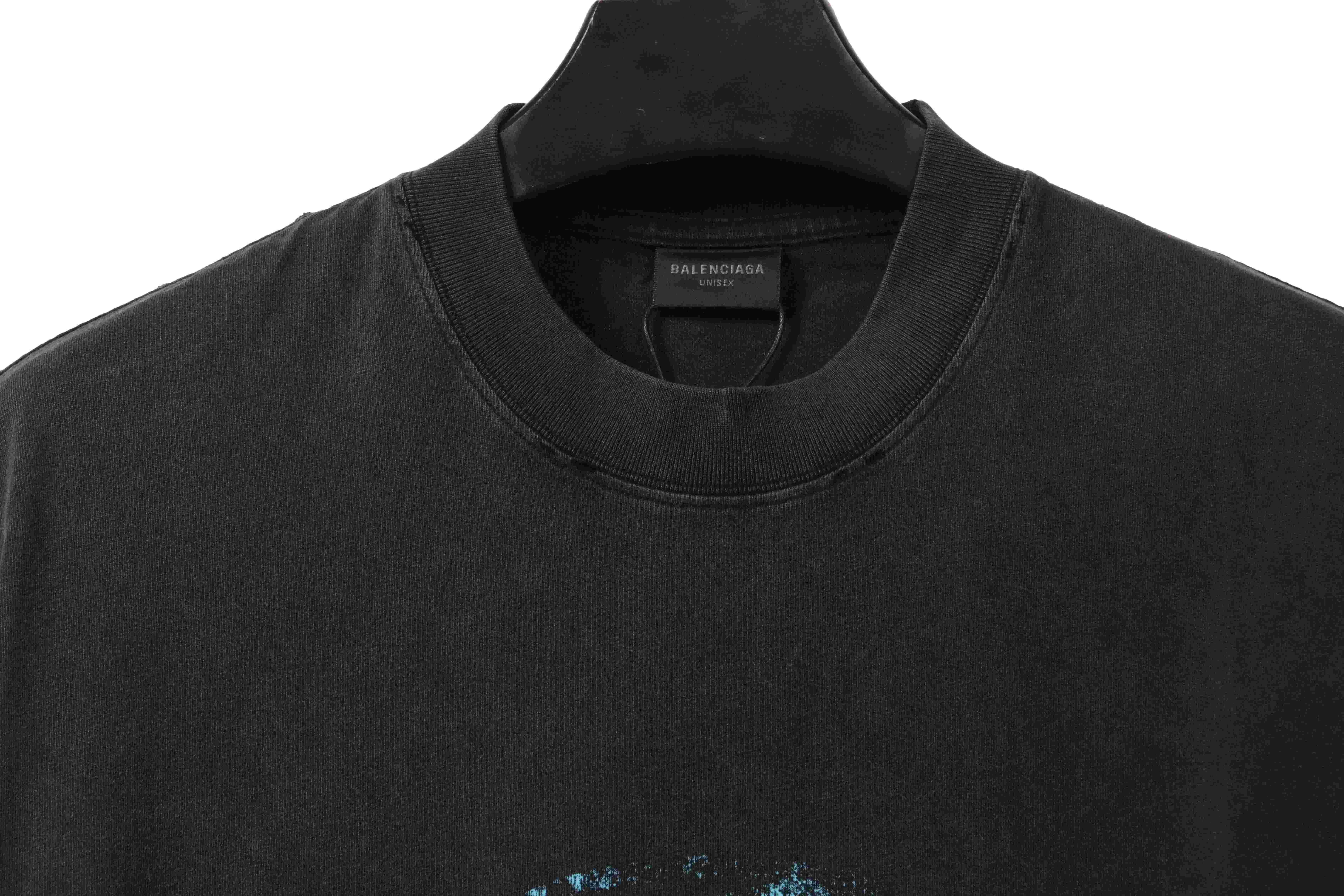 Balenciaga distressed washed surf vest black