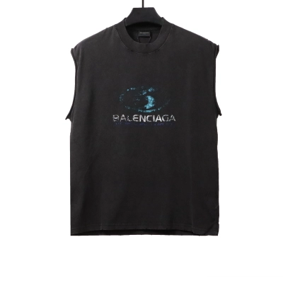 Balenciaga distressed washed surf vest black 01