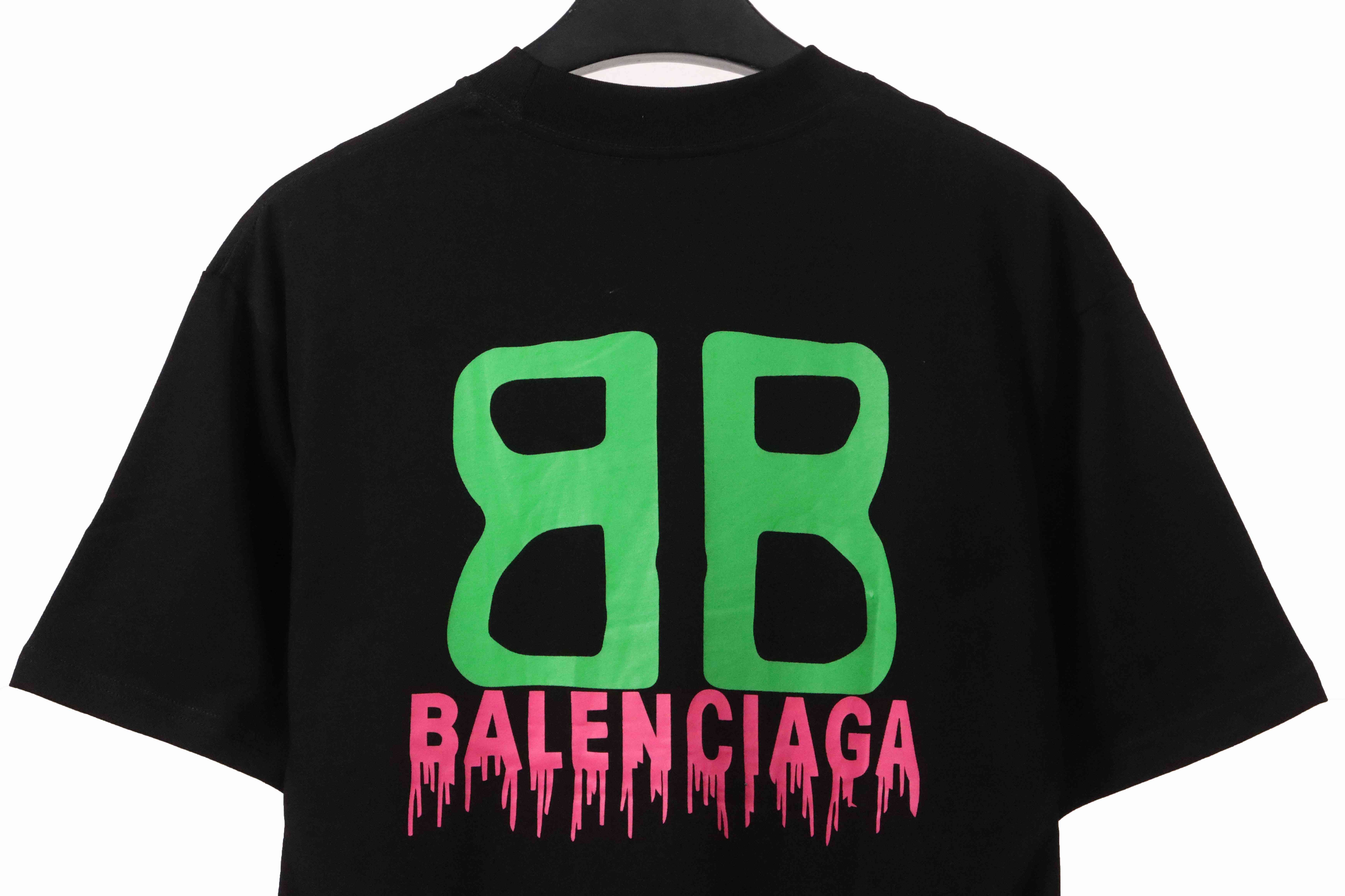 Balenciaga double B printed short sleeves black