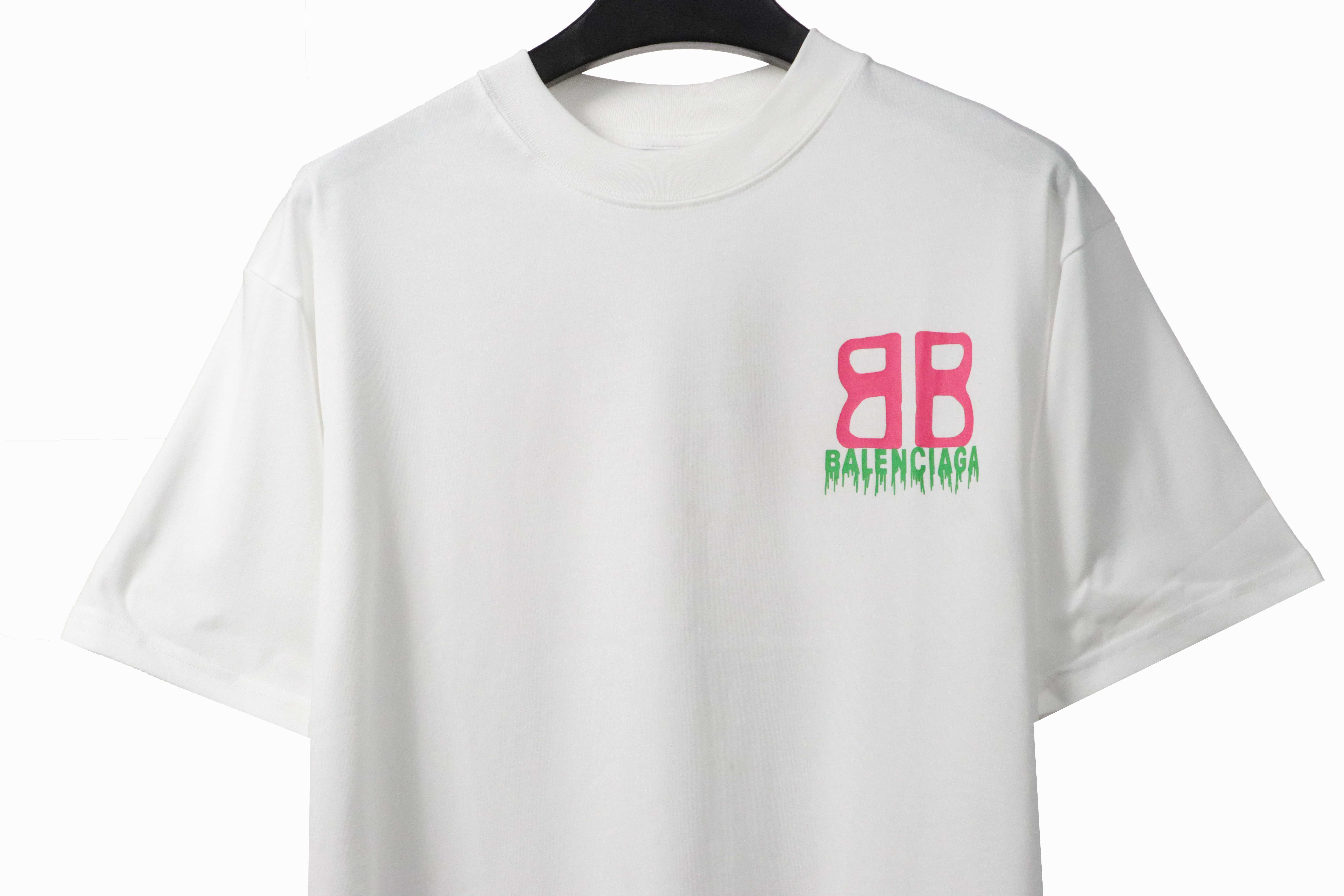 Balenciaga double B printed short sleeves White