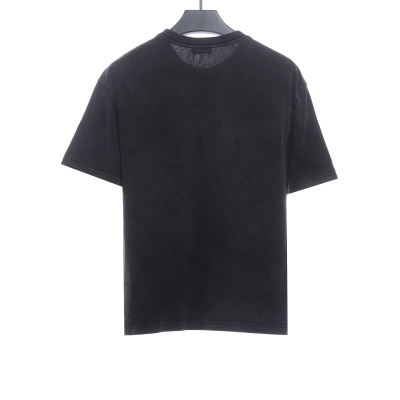 Balenciaga double hook logo embroidered short sleeves black 02