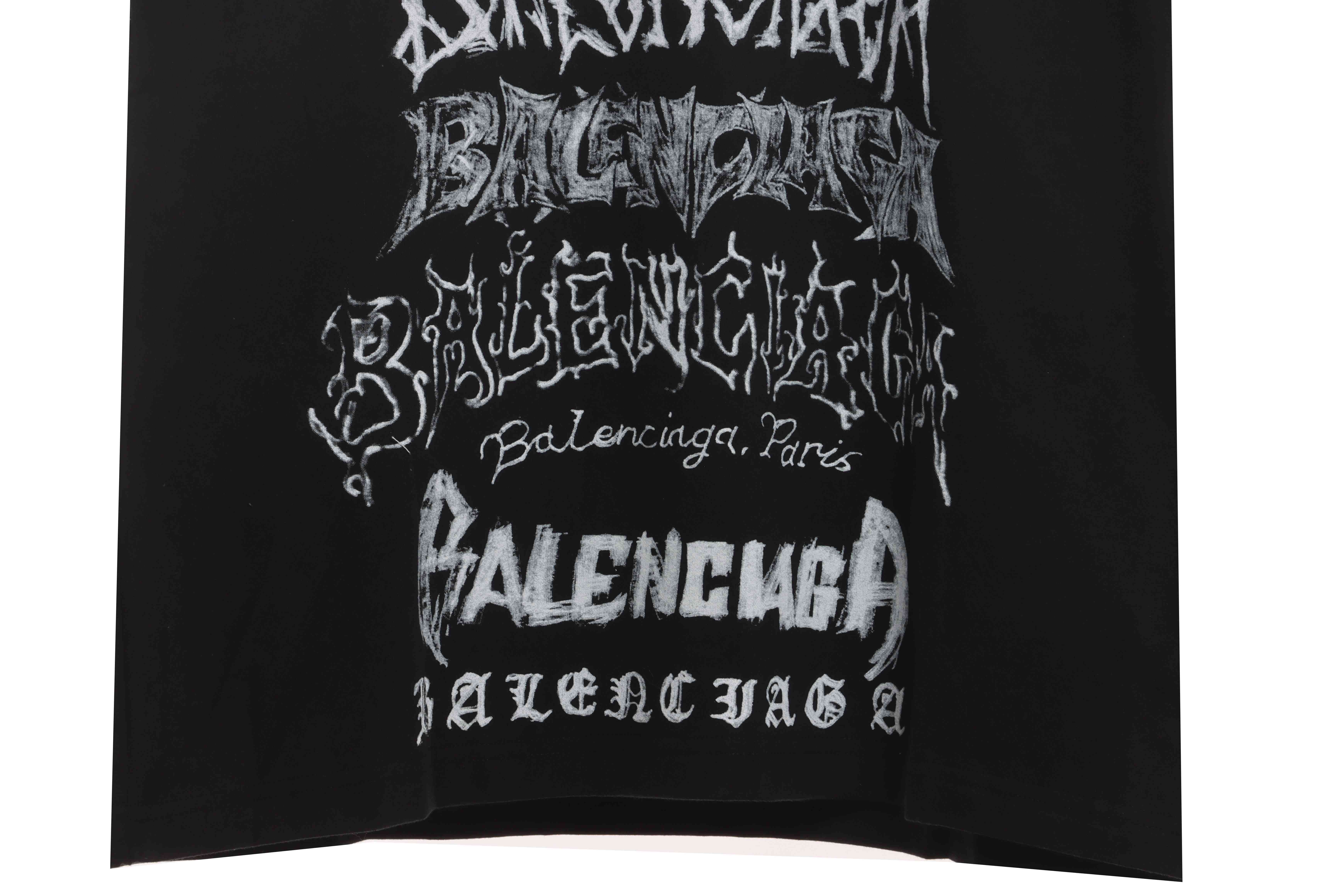 Balenciaga Dragon Year Limited Edition Graffiti Letters T-shirt Black
