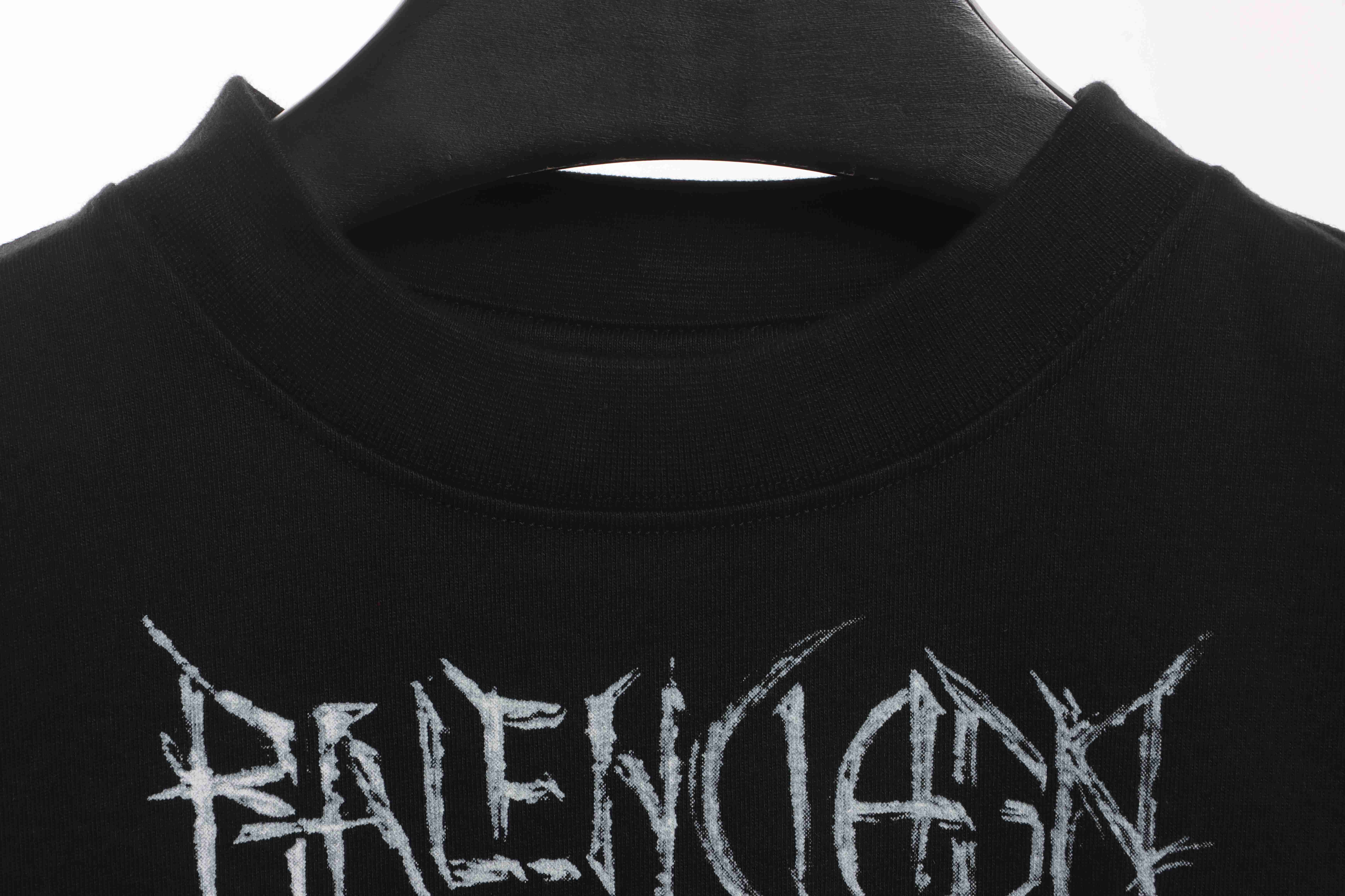 Balenciaga Dragon Year Limited Edition Graffiti Letters T-shirt Black