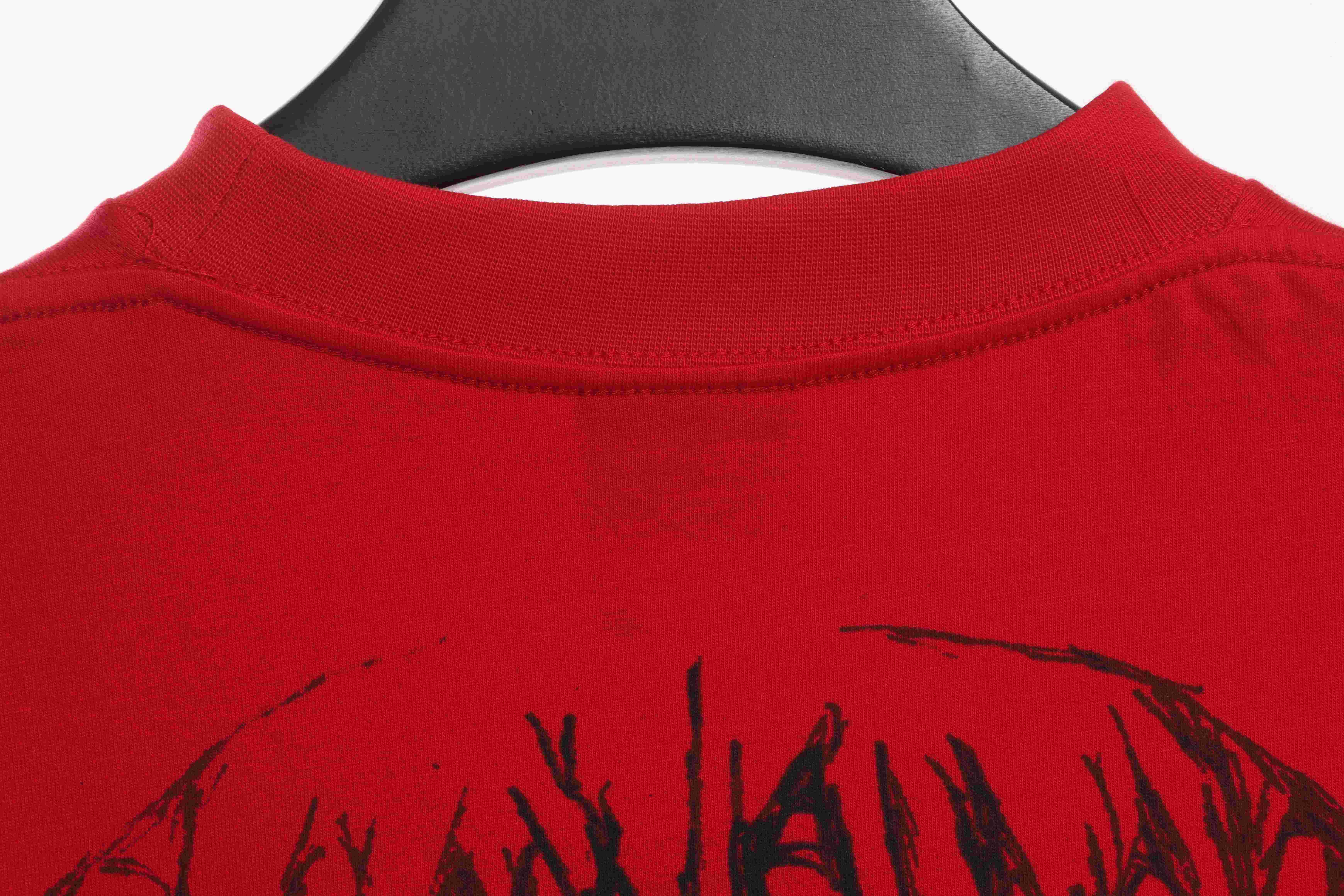 Balenciaga Dragon Year Limited Edition Graffiti Letters T-shirt Red