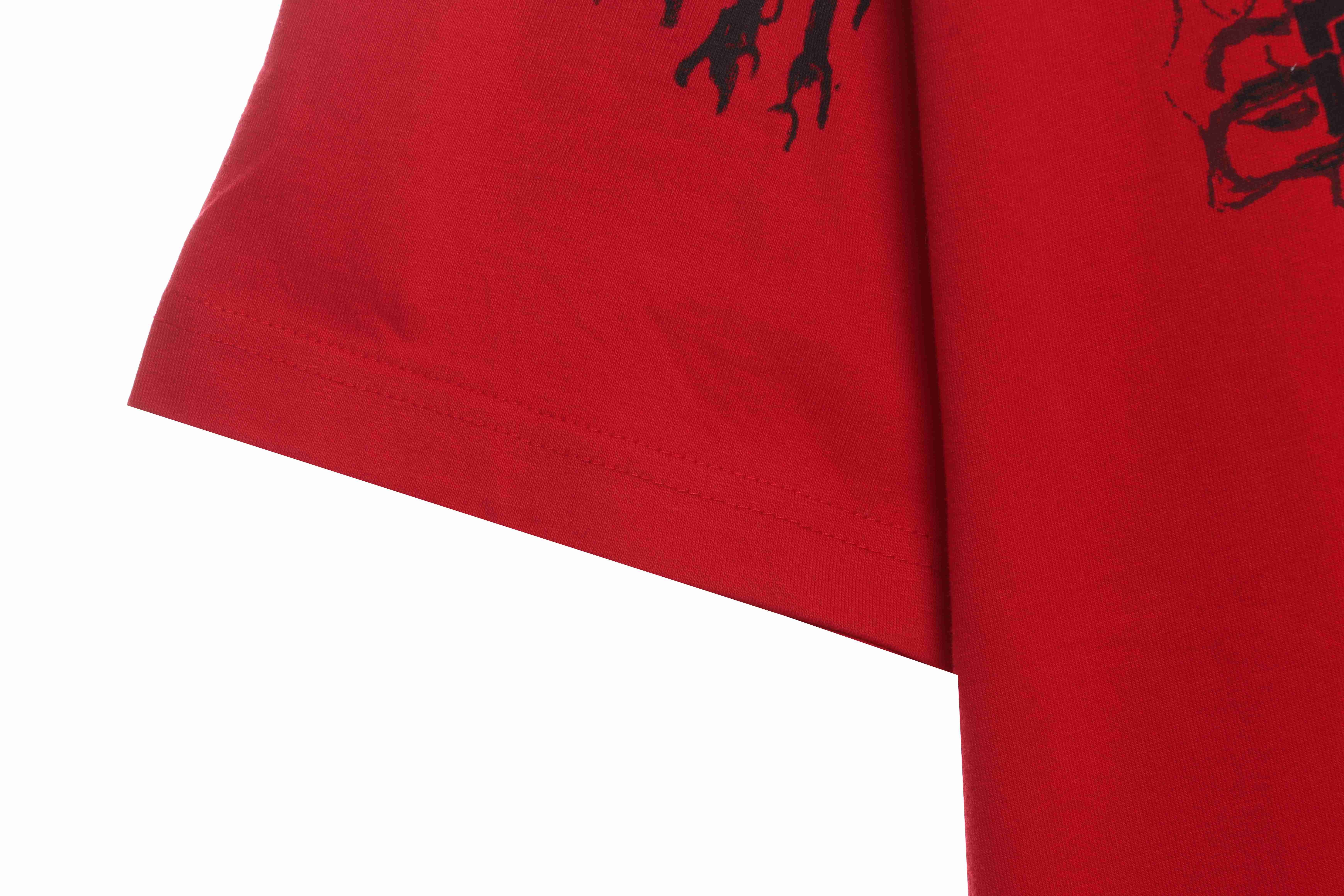 Balenciaga Dragon Year Limited Edition Graffiti Letters T-shirt Red