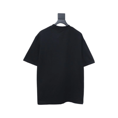 Balenciaga ebay brushed embroidered short sleeves black 02